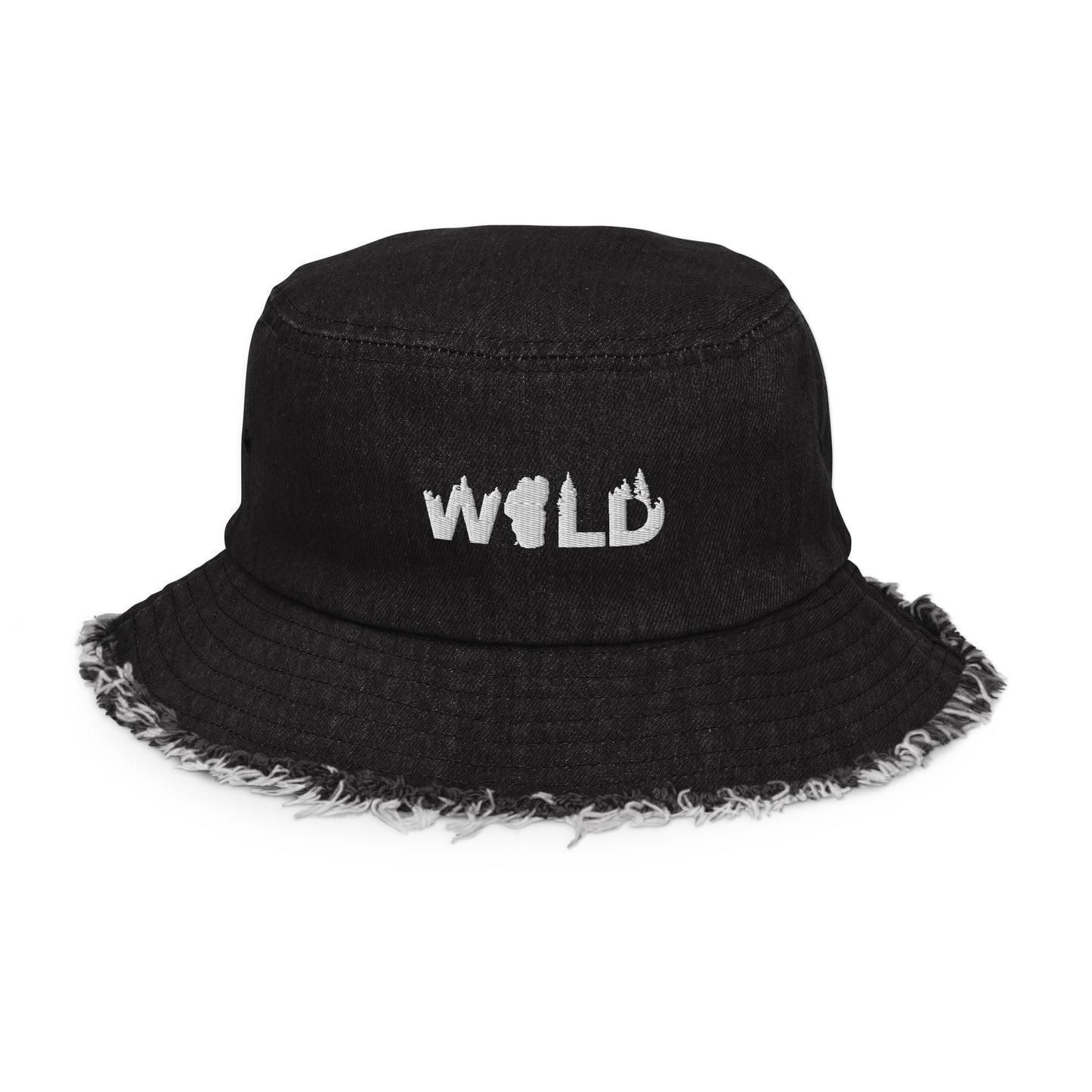 WILD™ in Tahoe Distressed denim bucket hat
